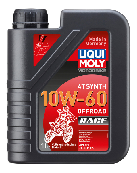 Синтетическое моторное масло для 4-тактных мотоциклов Liqui Moly Motorbike 4T 10W-60 Offroad Race 1л