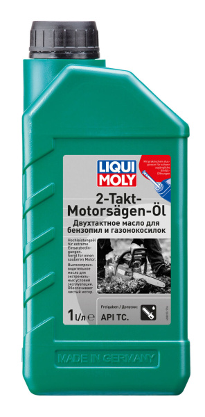 Минеральное моторное масло для 2-тактных бензопил и газонокосилок Liqui Moly 2-Takt-Motorsagen-Oil 1л