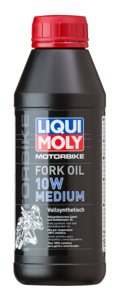 Синтетическое масло для вилок и амортизаторов Liqui Moly Motorbike Fork Oil Medium 10W 0.5л