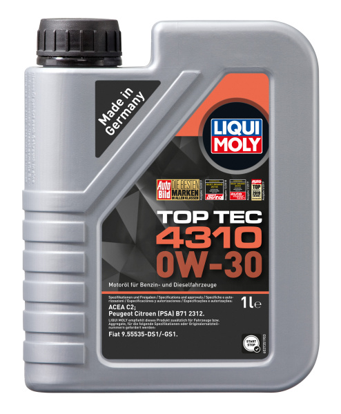 Liqui Moly Top Tec 4310 0W-30 1л (PSA B71 2312)