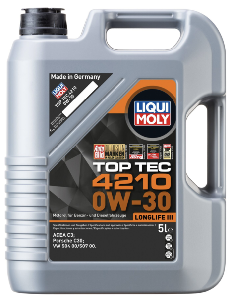 Liqui Moly Top Tec 4210 0W-30 5л (VW 504.00 / 507.00)
