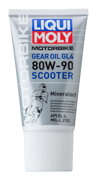 Трансмиссионное масло для скутеров Liqui Moly Motorbike Gear Oil Scooter 80W-90 GL4 0.15л