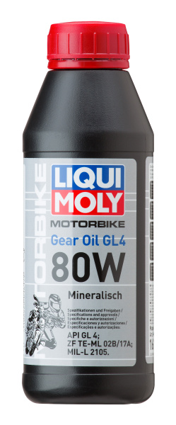Трансмиссионное масло для мотоциклов Liqui Moly Motorbike Gear Oil 80W GL4 0.5л